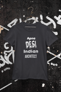 Apna Desi Indian Architect Profession Women Half Sleeves T-shirt- KidsFashionVilla