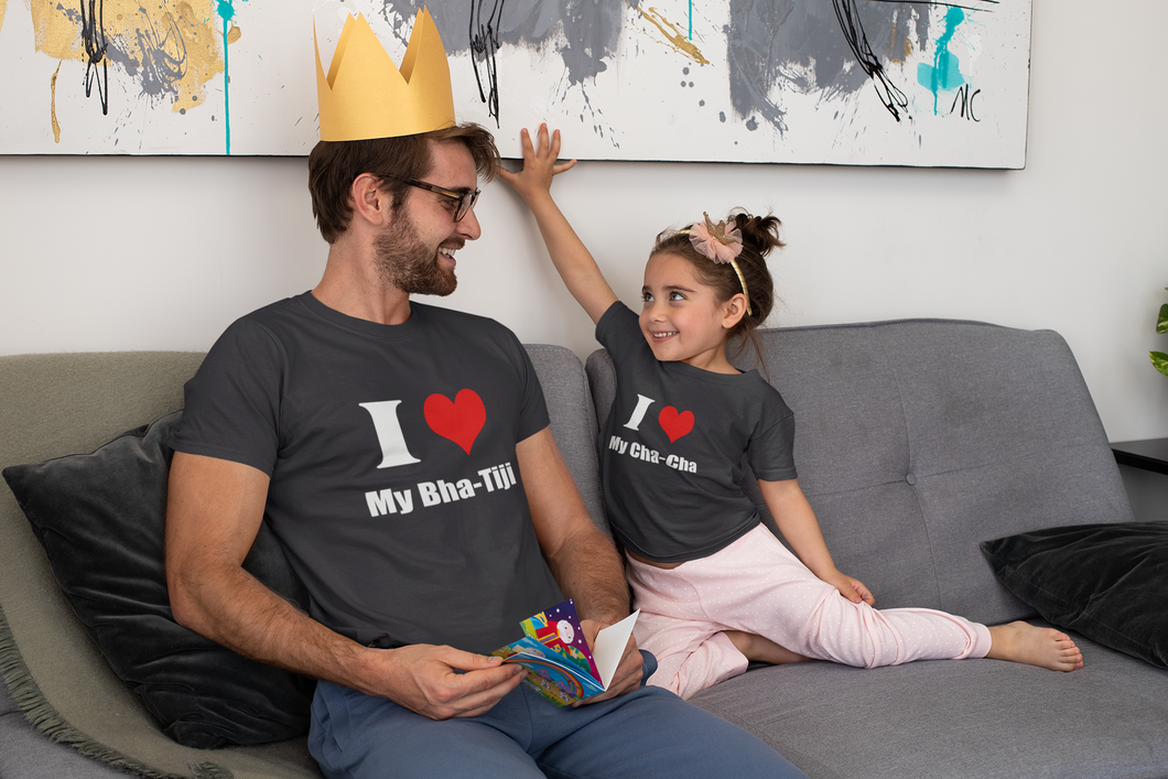 I Love My Chacha Bhatiji Family Relation Matching T-Shirt- KidsFashionVilla