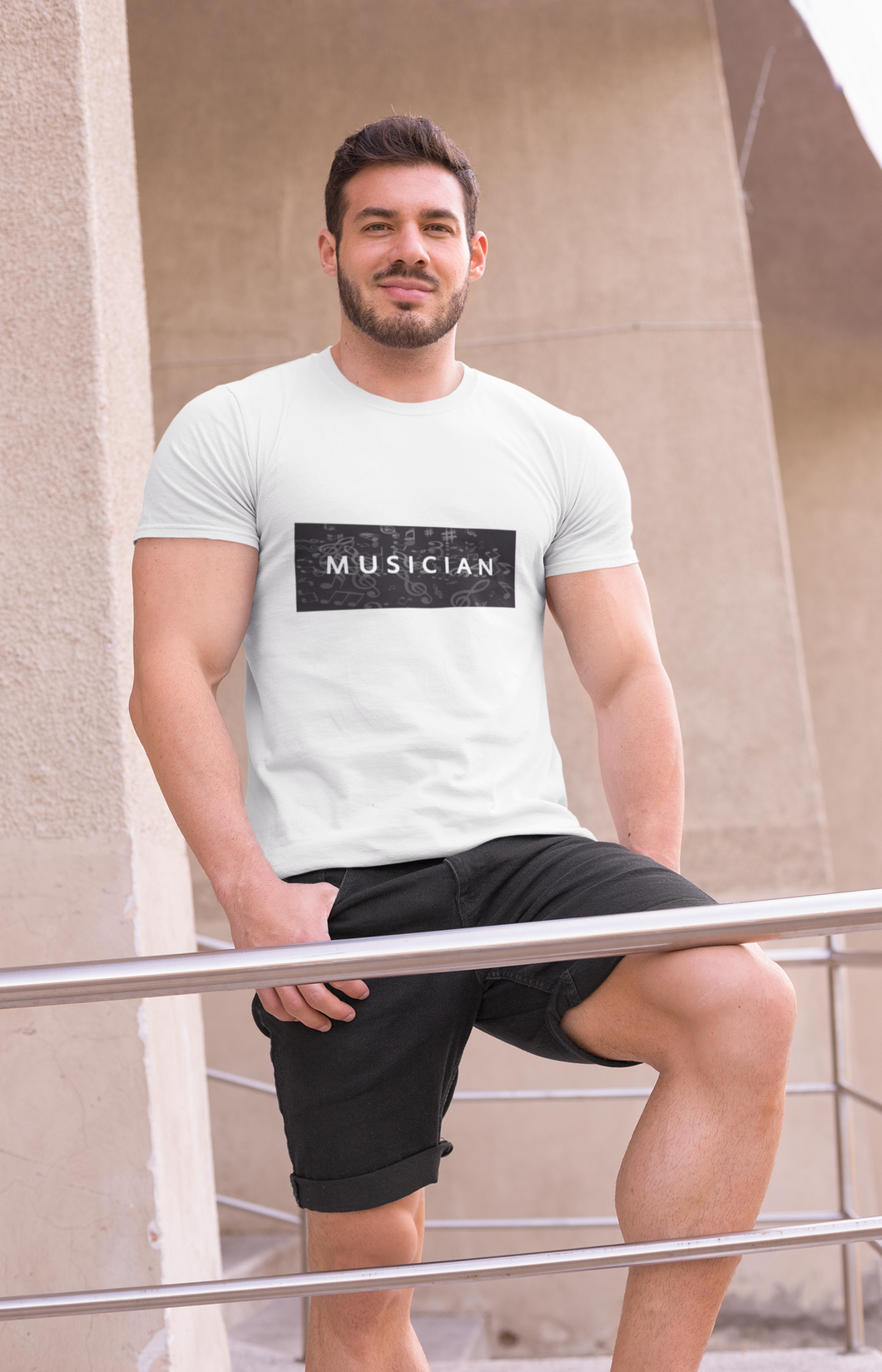 Musician Mens Half Sleeves T-shirt- KidsFashionVilla