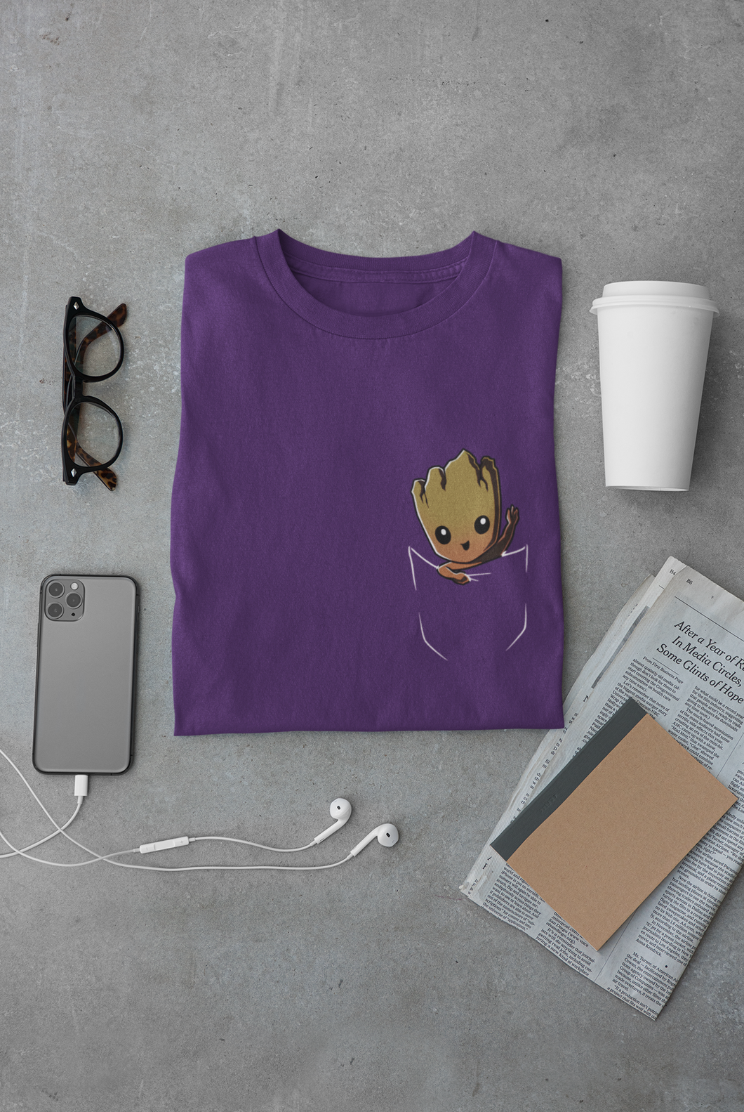 Groot Avengers Mens Half Sleeves T-shirt- KidsFashionVilla