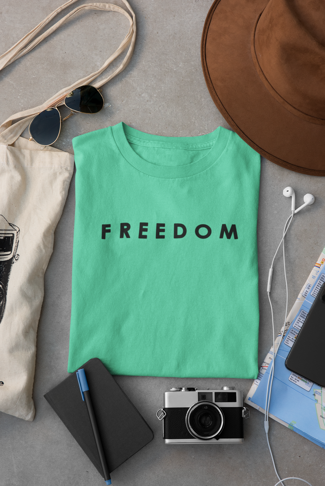 Freedom Women Half Sleeves T-shirt- KidsFashionVilla