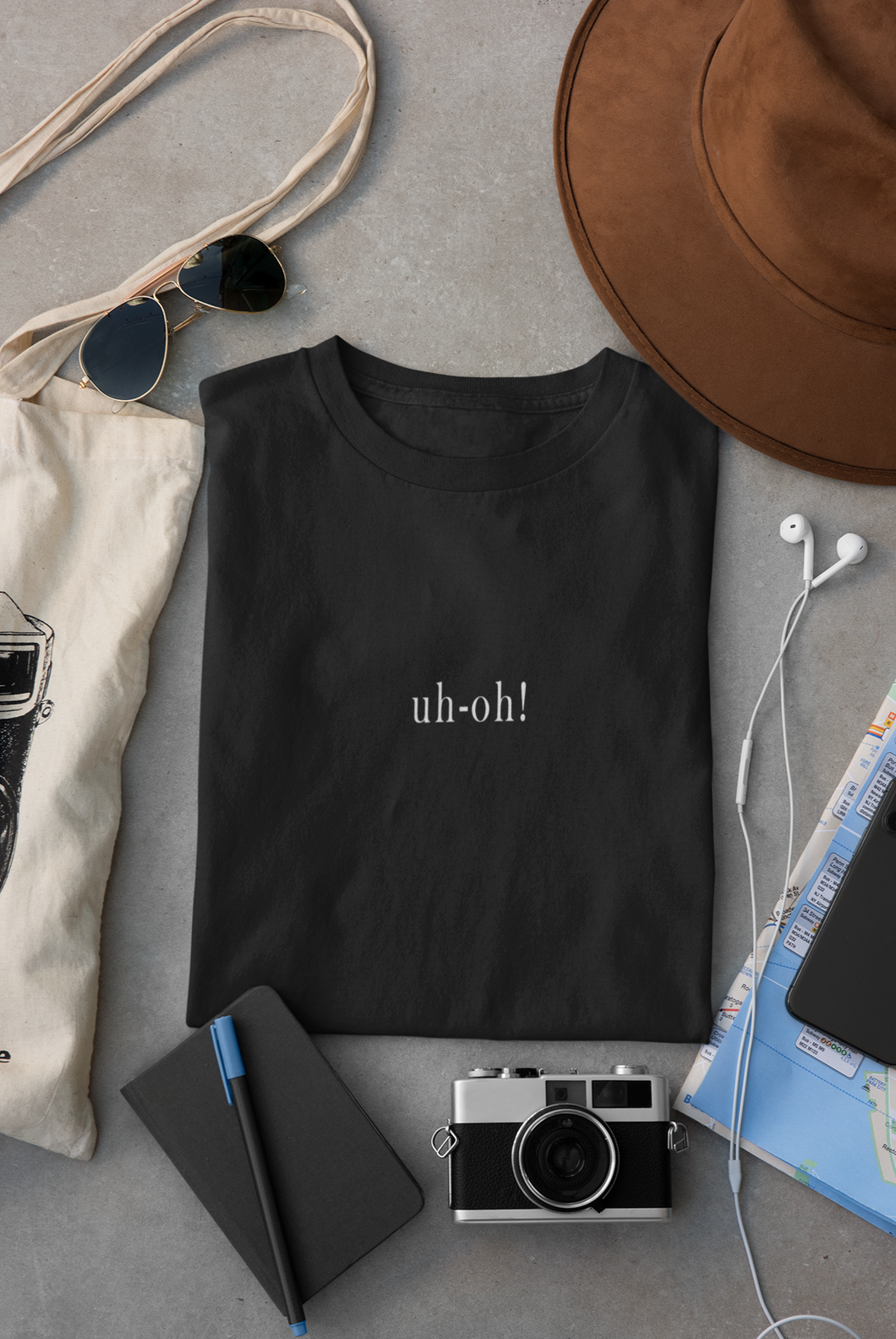Uh-Oh Minimal Women Half Sleeves T-shirt- KidsFashionVilla