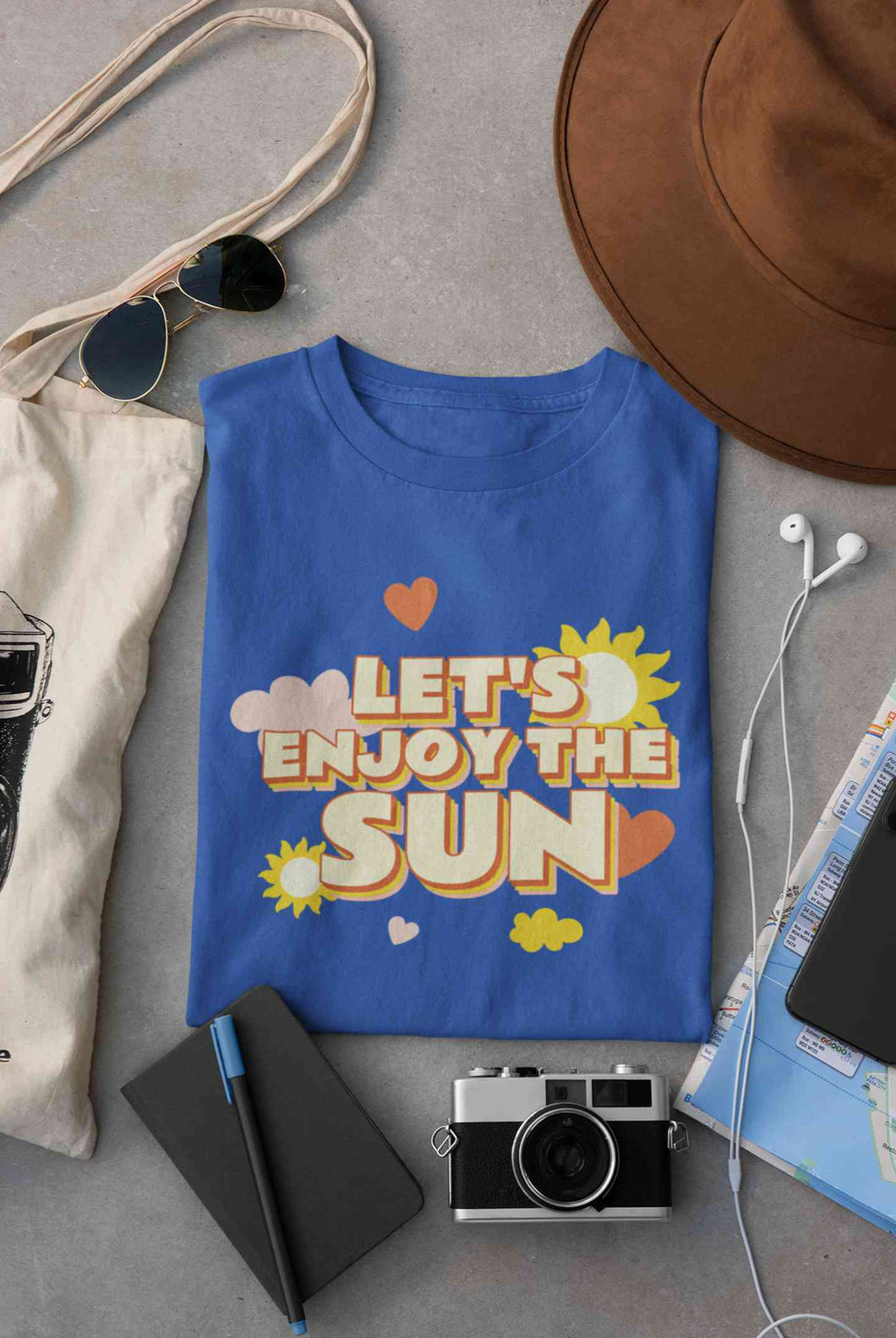 Lets Enjoy The Sun Quote Women Half Sleeves T-shirt- KidsFashionVilla