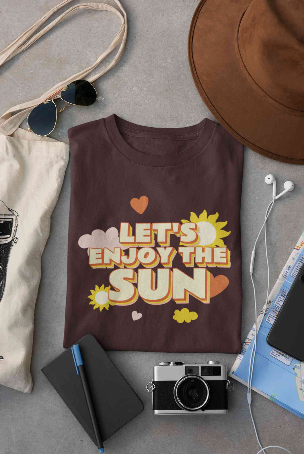 Lets Enjoy The Sun Quote Women Half Sleeves T-shirt- KidsFashionVilla