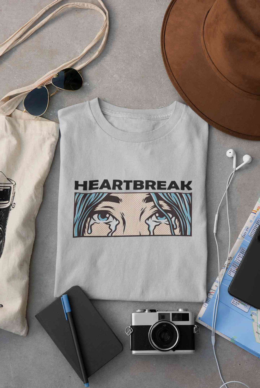 Eyes Shedding Tears Sad Broken Hearted Women Half Sleeves T-shirt- KidsFashionVilla