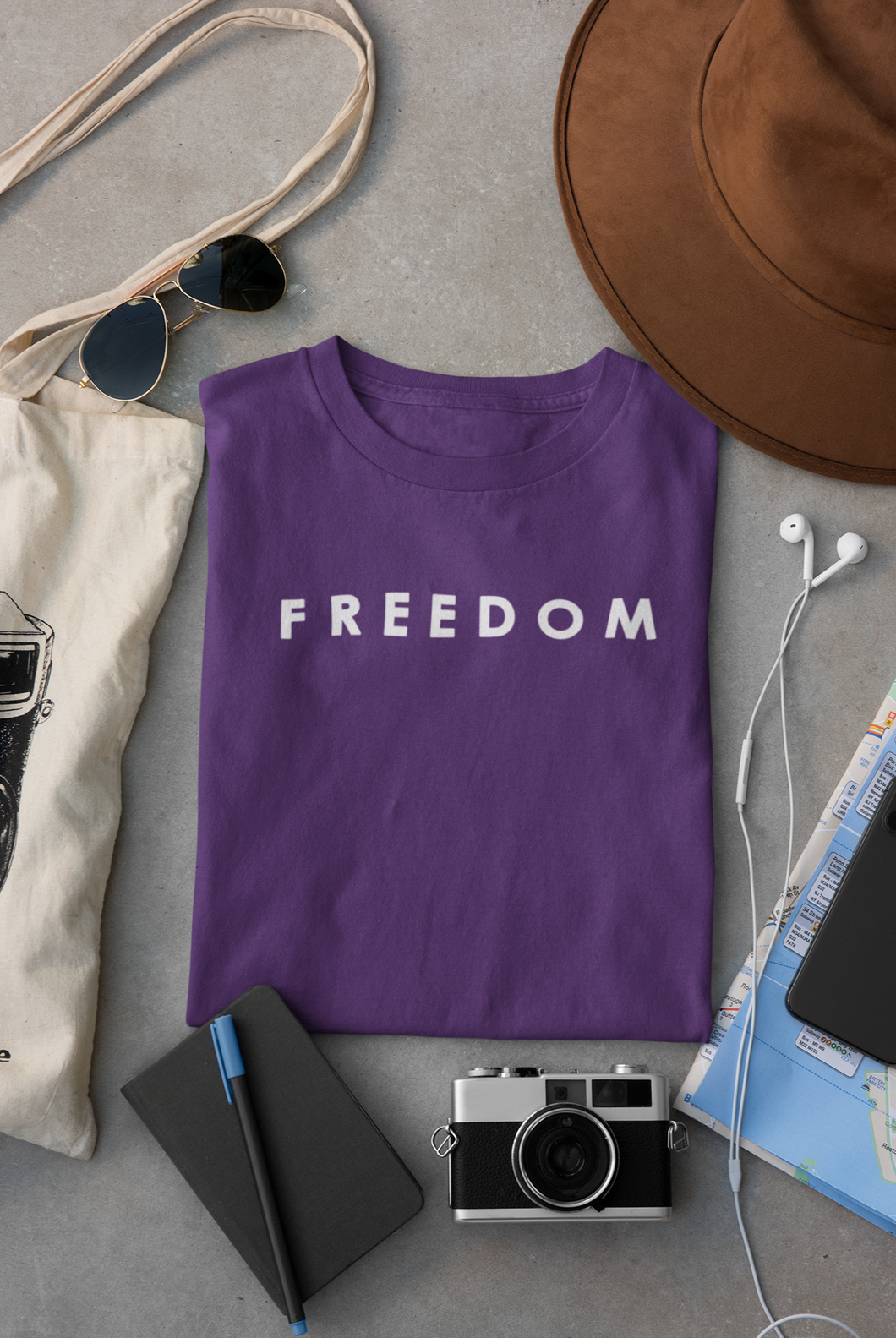 Freedom Women Half Sleeves T-shirt- KidsFashionVilla