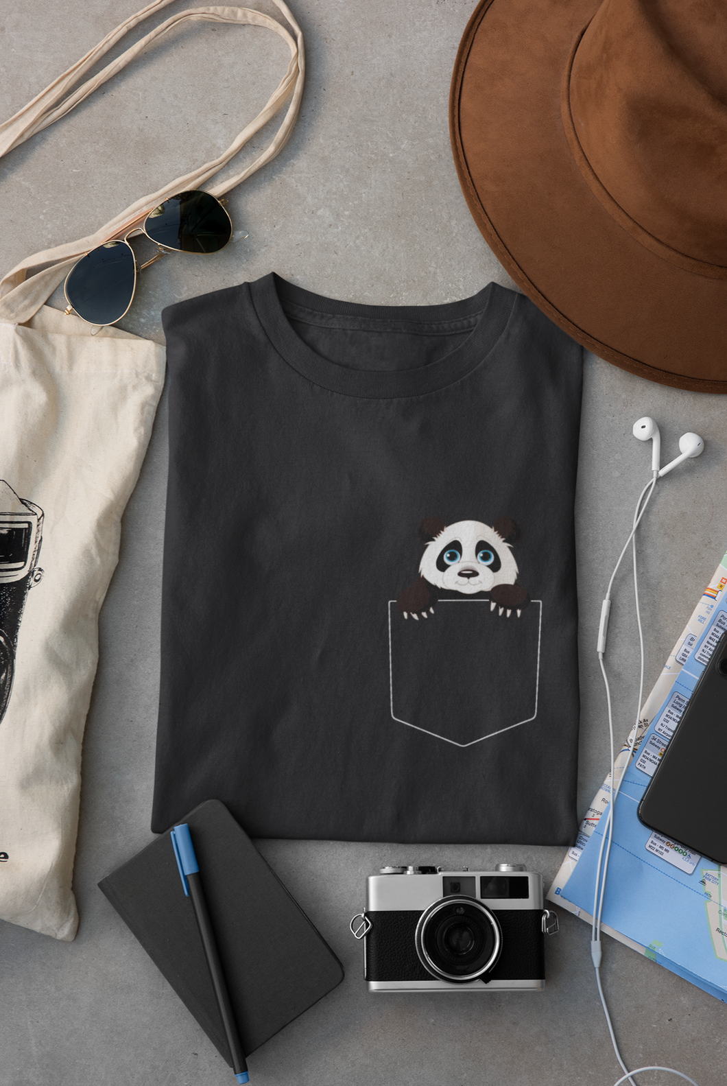 Panda Women Half Sleeves T-shirt- KidsFashionVilla