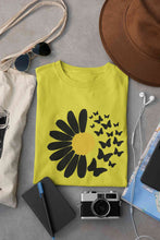 Load image into Gallery viewer, Cute Butterfly Daizy Graphic Women Half Sleeves T-shirt- KidsFashionVilla
