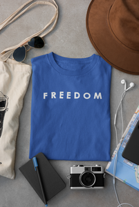 Freedom Women Half Sleeves T-shirt- KidsFashionVilla