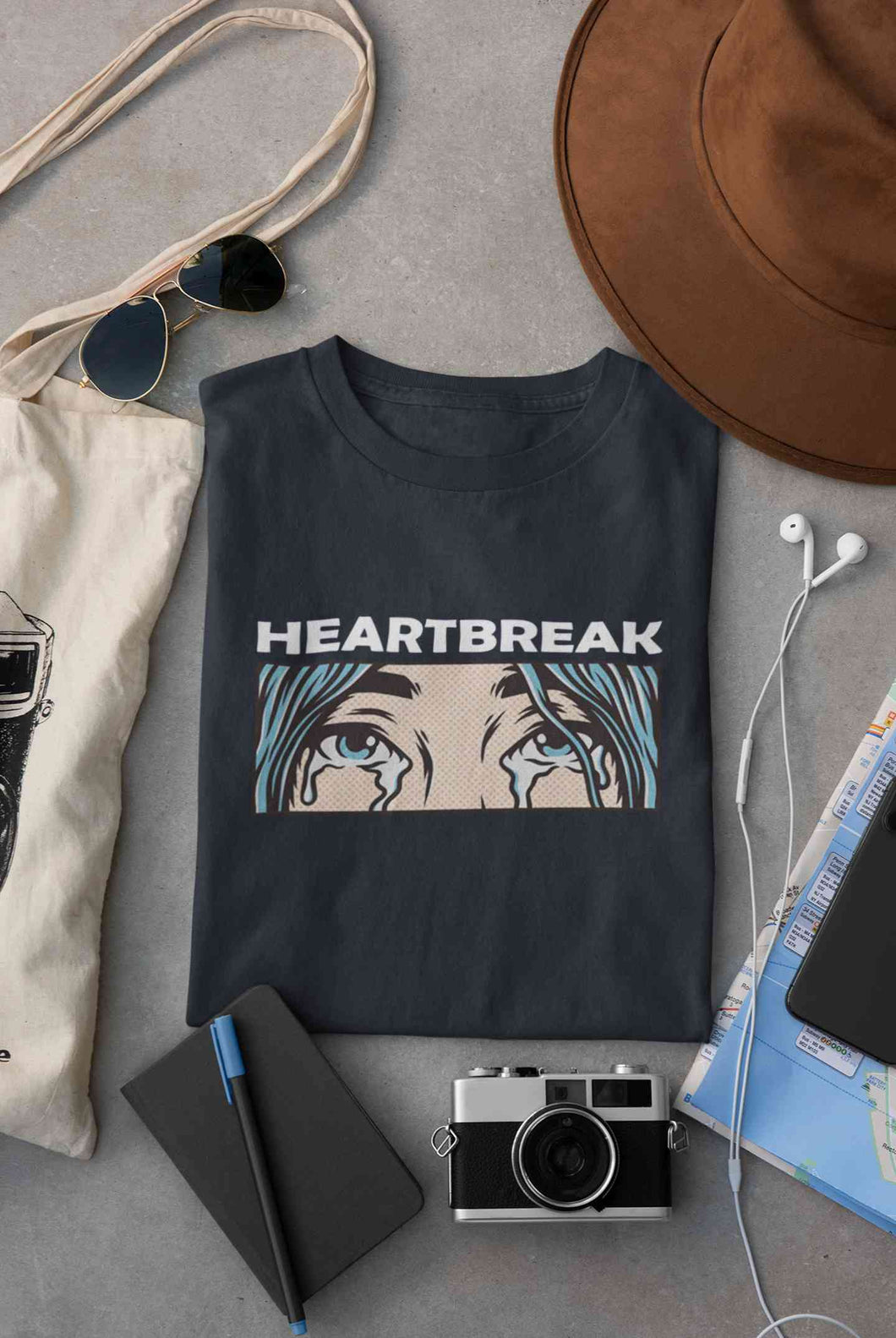 Eyes Shedding Tears Sad Broken Hearted Women Half Sleeves T-shirt- KidsFashionVilla