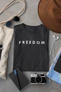 Freedom Women Half Sleeves T-shirt- KidsFashionVilla