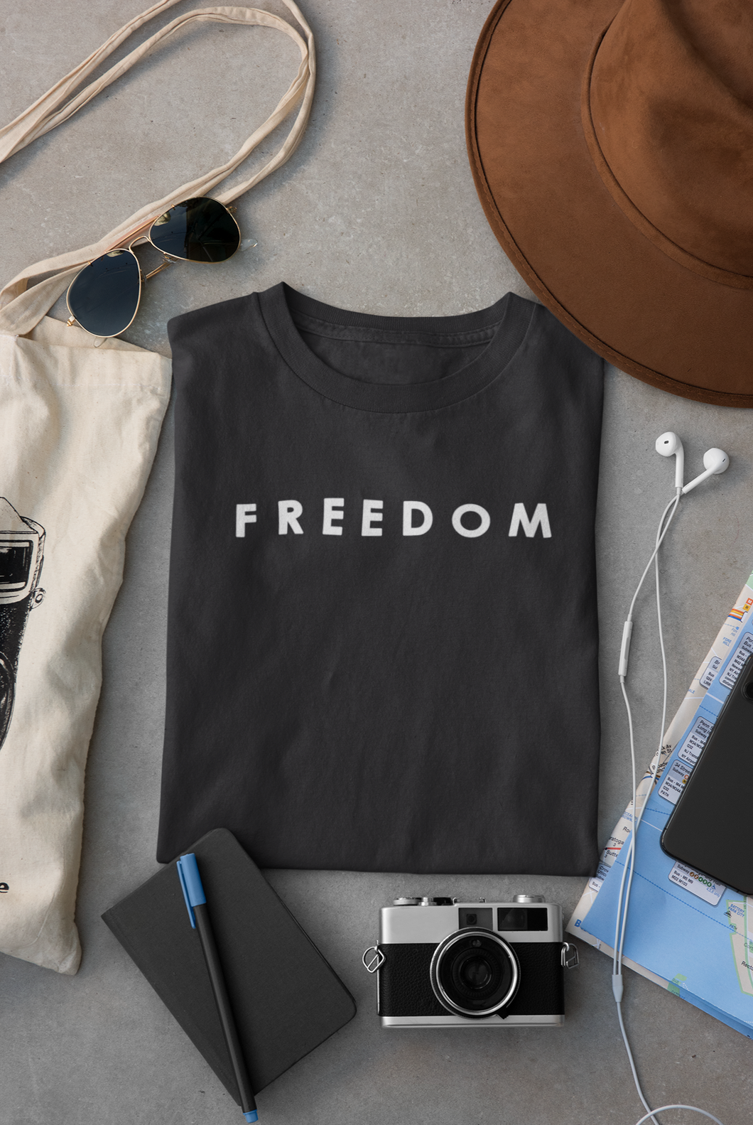 Freedom Women Half Sleeves T-shirt- KidsFashionVilla