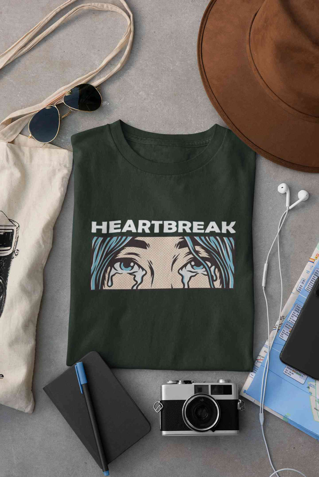 Eyes Shedding Tears Sad Broken Hearted Women Half Sleeves T-shirt- KidsFashionVilla