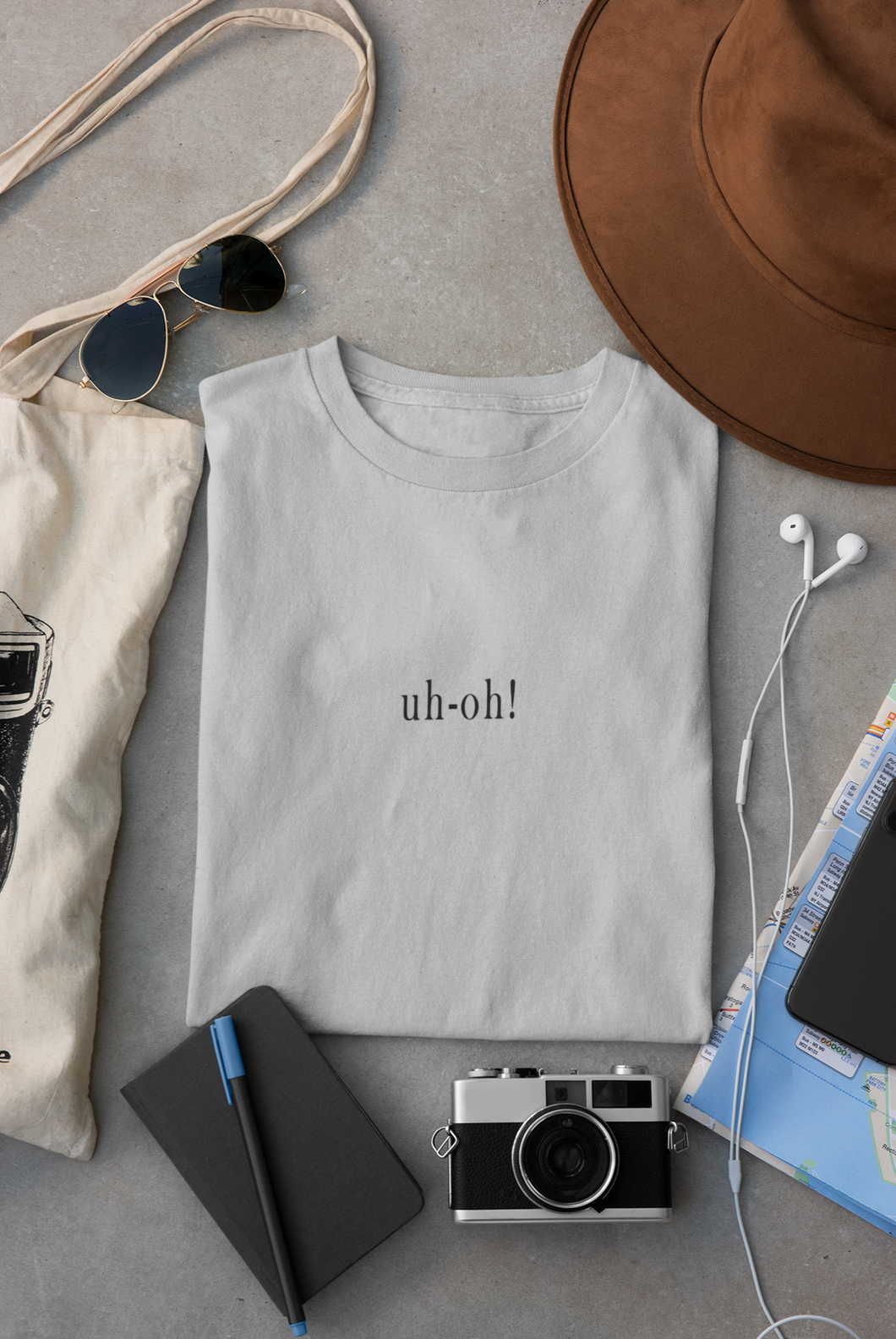 Uh-Oh Minimal Women Half Sleeves T-shirt- KidsFashionVilla