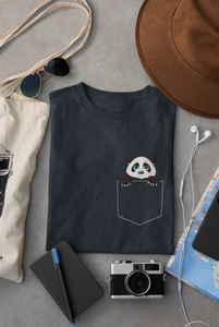 Panda Mens Half Sleeves T-shirt- KidsFashionVilla