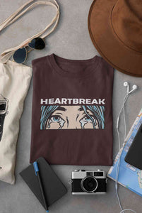 Eyes Shedding Tears Sad Broken Hearted Women Half Sleeves T-shirt- KidsFashionVilla