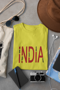 India Women Half Sleeves T-shirt- KidsFashionVilla