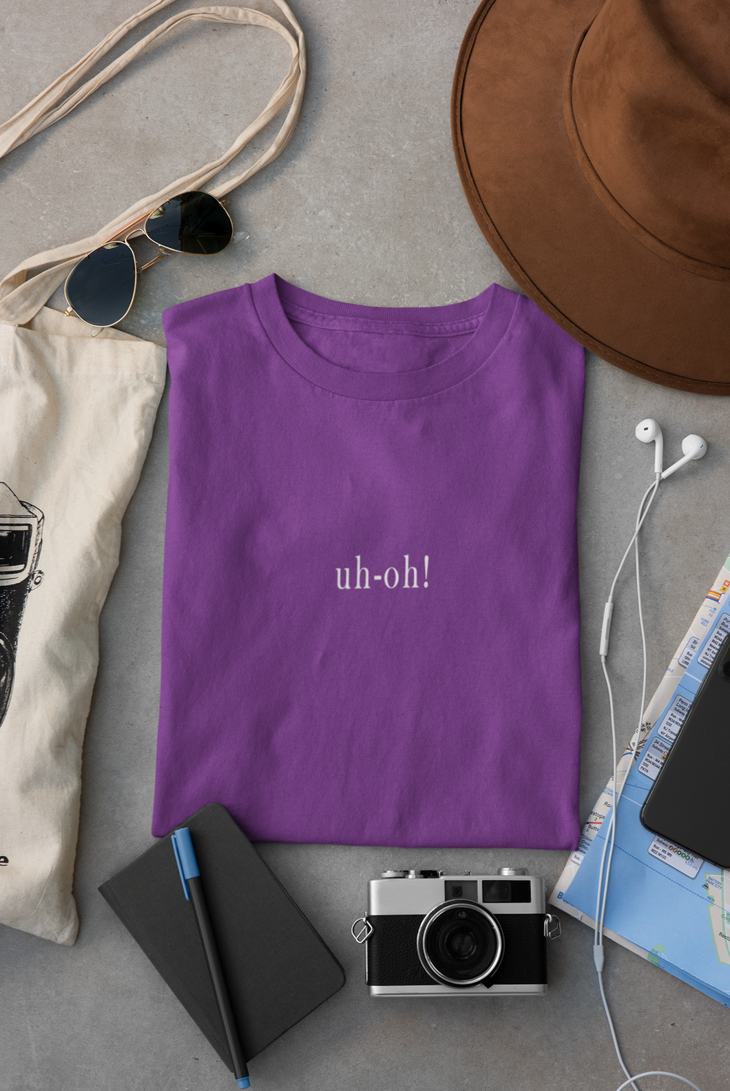 Uh-Oh Minimal Women Half Sleeves T-shirt- KidsFashionVilla