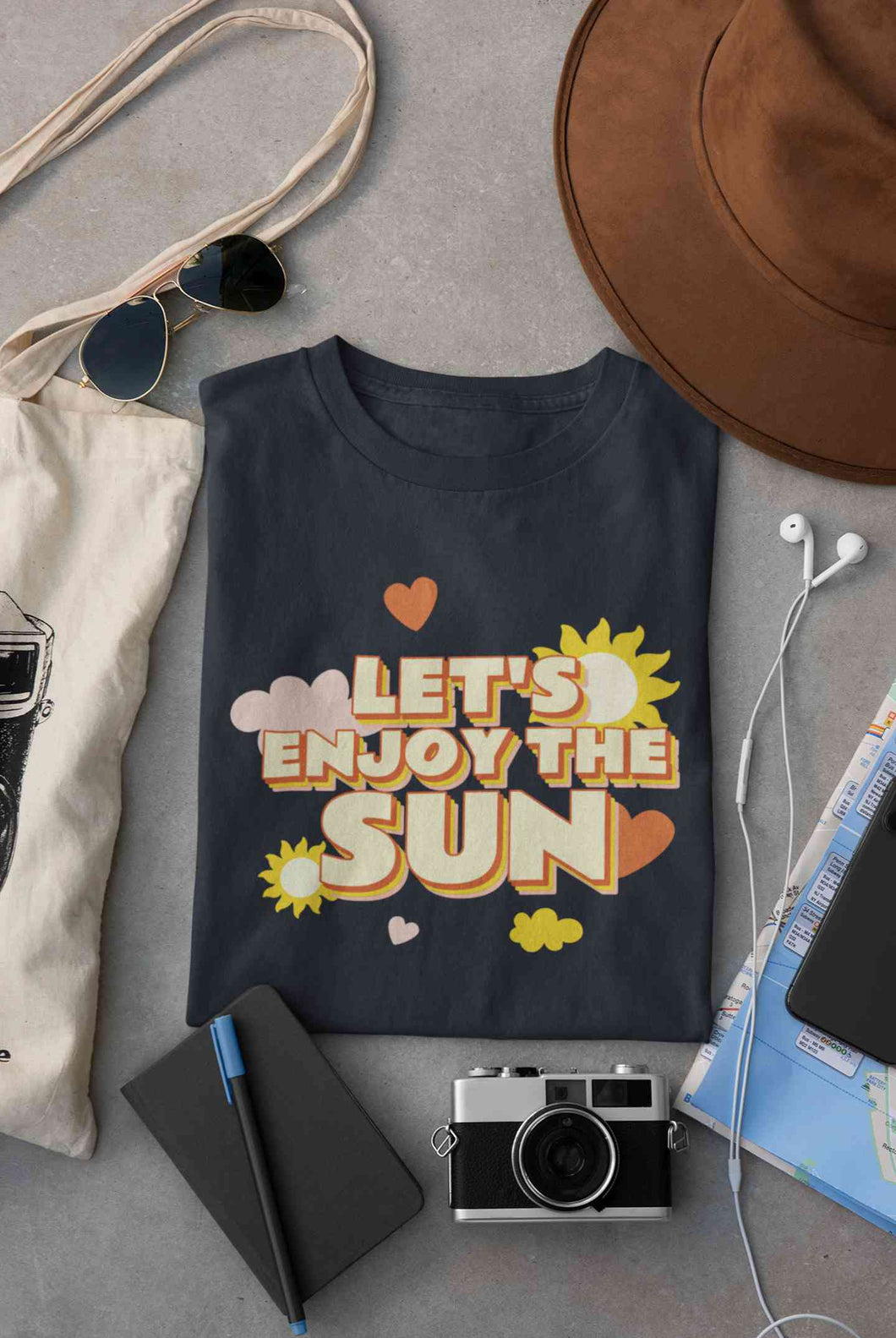 Lets Enjoy The Sun Quote Women Half Sleeves T-shirt- KidsFashionVilla