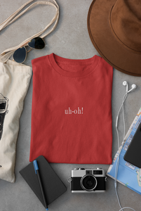 Uh-Oh Minimal Women Half Sleeves T-shirt- KidsFashionVilla
