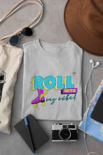 Load image into Gallery viewer, Roll With My Vibe Retro 90s Nostalgia Theme Women Half Sleeves T-shirt- KidsFashionVilla
