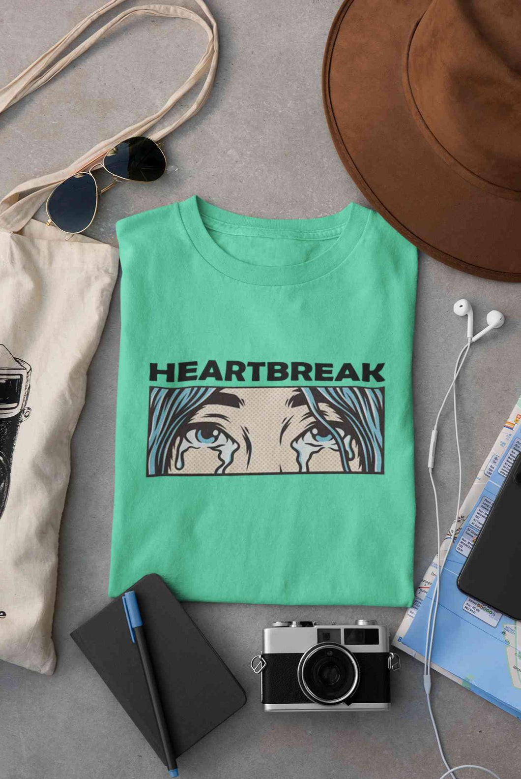 Eyes Shedding Tears Sad Broken Hearted Women Half Sleeves T-shirt- KidsFashionVilla