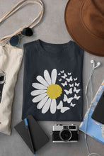 Load image into Gallery viewer, Cute Butterfly Daizy Graphic Women Half Sleeves T-shirt- KidsFashionVilla
