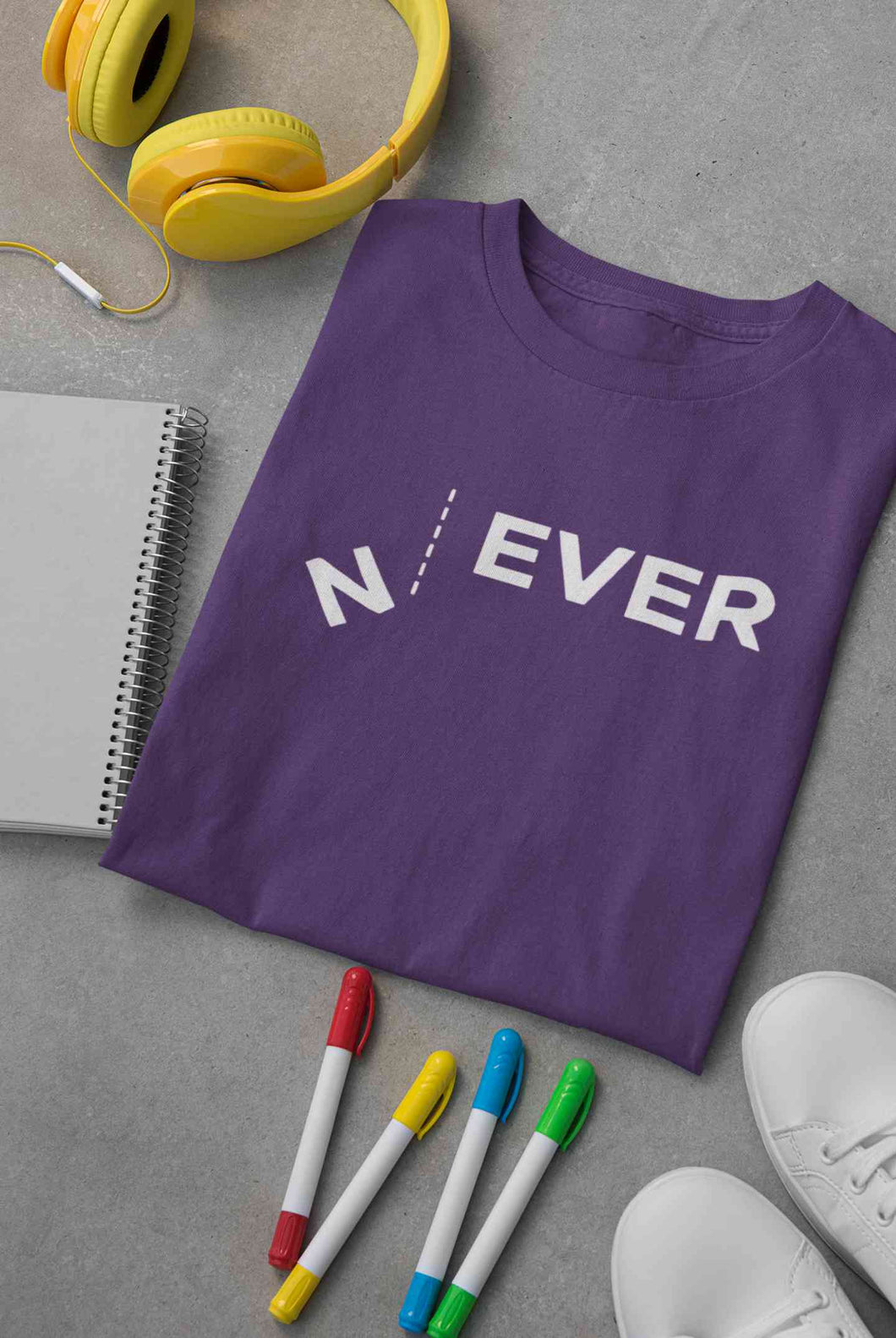Never Women Half Sleeves T-shirt- KidsFashionVilla
