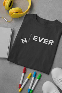 Never Women Half Sleeves T-shirt- KidsFashionVilla