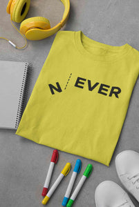 Never Women Half Sleeves T-shirt- KidsFashionVilla