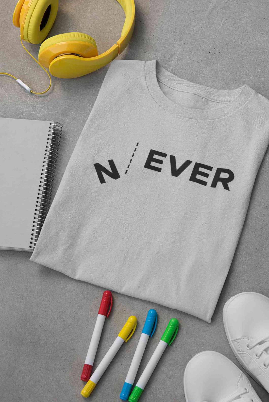 Never Mens Half Sleeves T-shirt- KidsFashionVilla