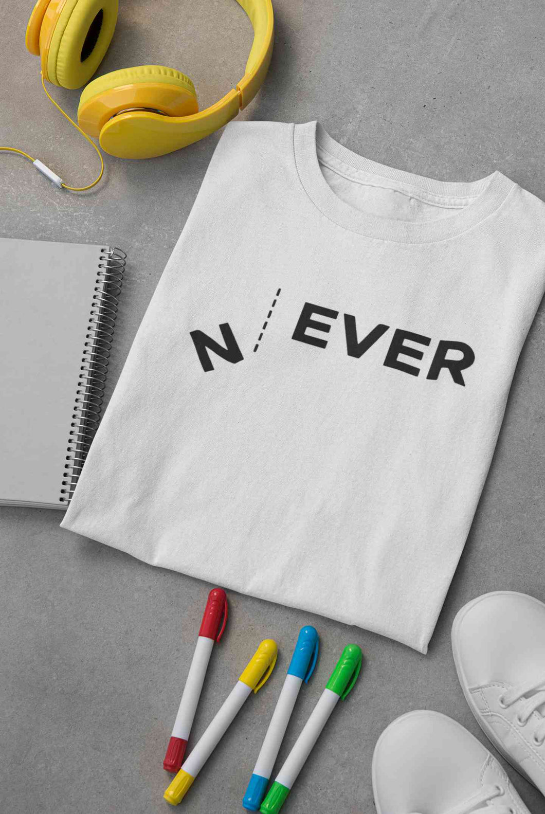 Never Women Half Sleeves T-shirt- KidsFashionVilla