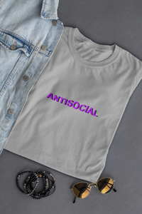 Antisocial Minimal Women Half Sleeves T-shirt- KidsFashionVilla