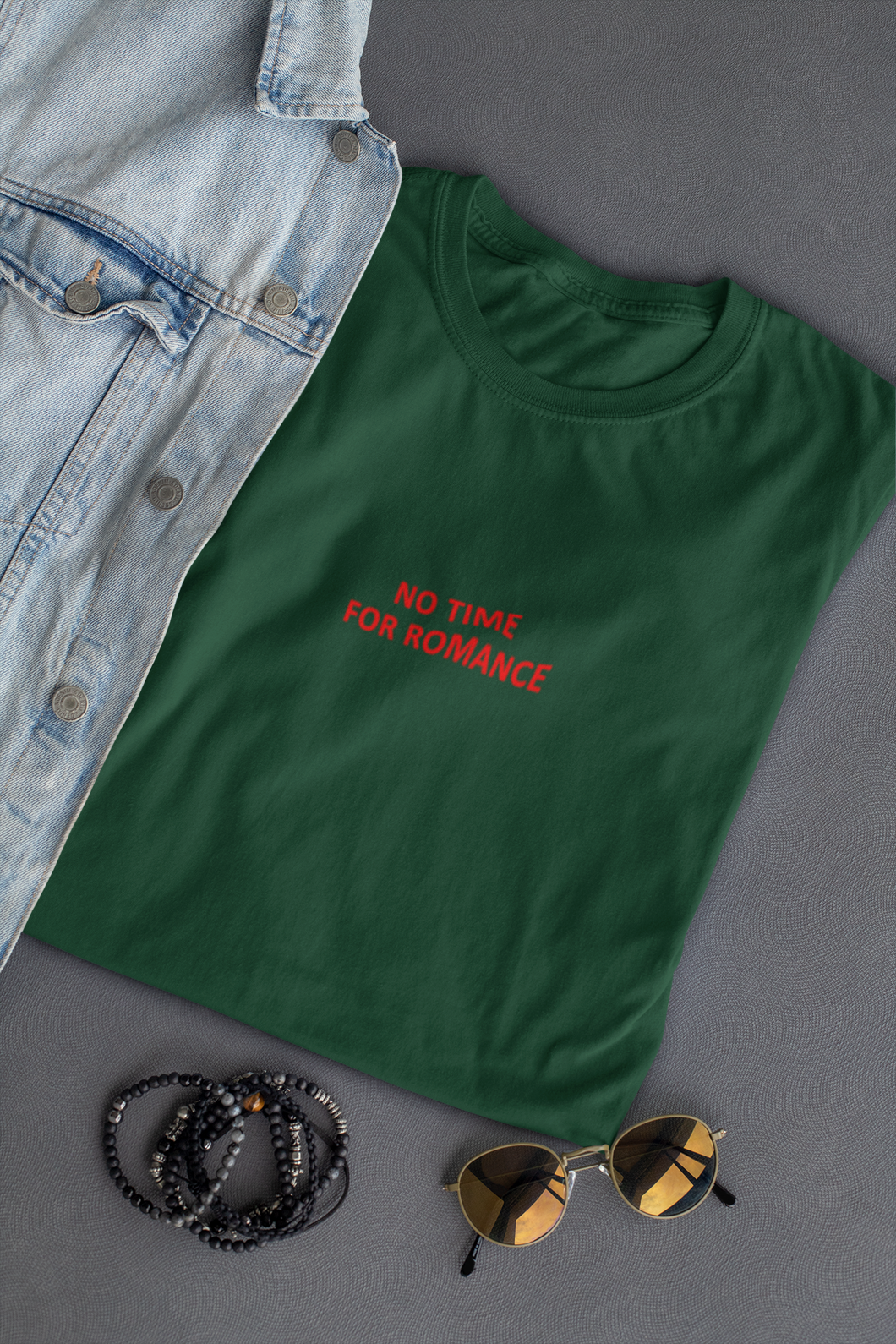 No time for romance Minimal Women Half Sleeves T-shirt- KidsFashionVilla
