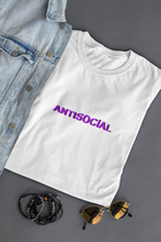Load image into Gallery viewer, Antisocial Minimal Women Half Sleeves T-shirt- KidsFashionVilla
