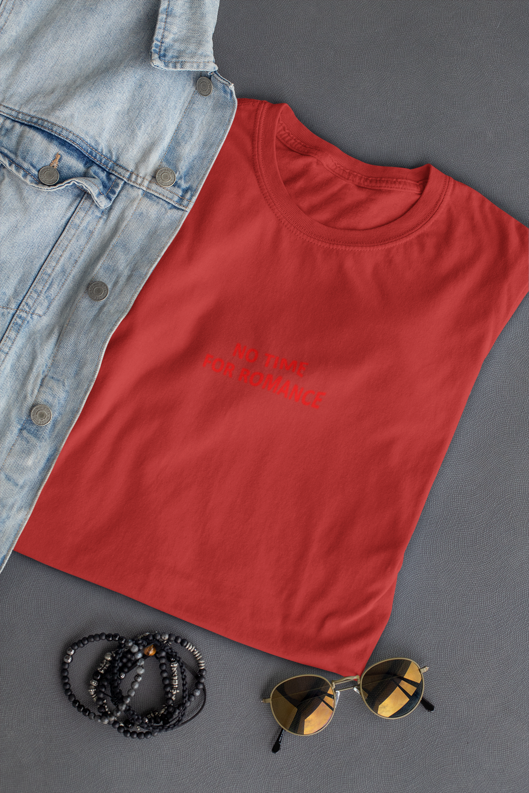 No time for romance Minimal Women Half Sleeves T-shirt- KidsFashionVilla