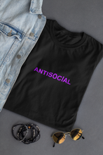 Load image into Gallery viewer, Antisocial Minimal Women Half Sleeves T-shirt- KidsFashionVilla
