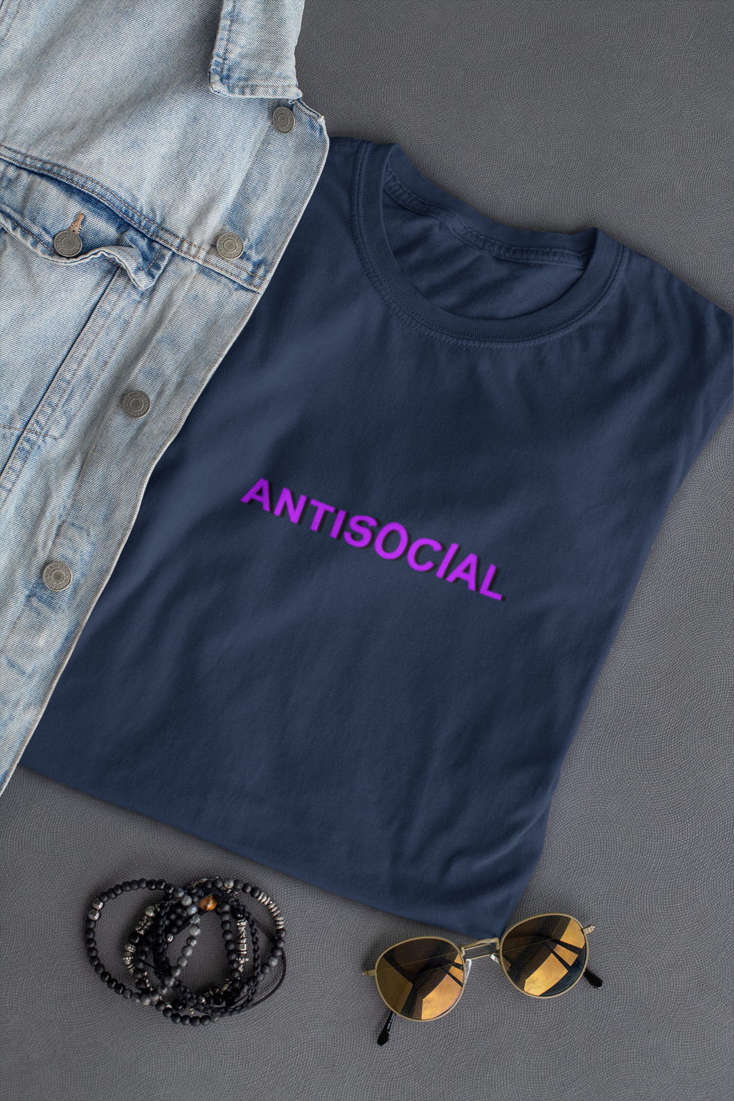 Antisocial Minimal Women Half Sleeves T-shirt- KidsFashionVilla