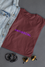 Load image into Gallery viewer, Antisocial Minimal Women Half Sleeves T-shirt- KidsFashionVilla
