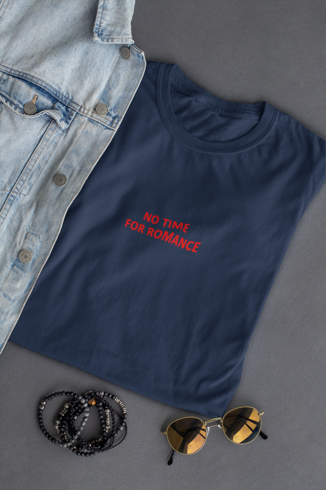 No time for romance Minimal Women Half Sleeves T-shirt- KidsFashionVilla