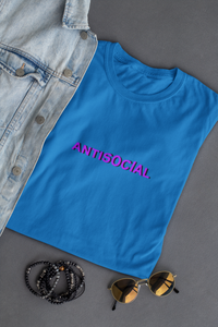 Antisocial Minimal Women Half Sleeves T-shirt- KidsFashionVilla