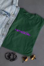 Load image into Gallery viewer, Antisocial Minimal Women Half Sleeves T-shirt- KidsFashionVilla
