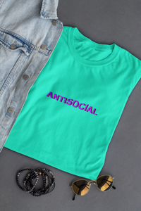 Antisocial Minimal Women Half Sleeves T-shirt- KidsFashionVilla