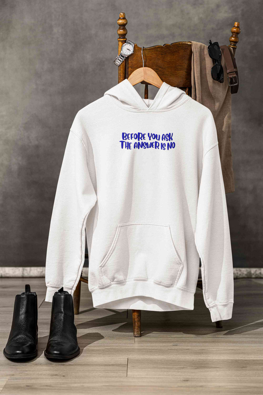 The Answer Is No Hoodies for Women-KidsFashionVilla