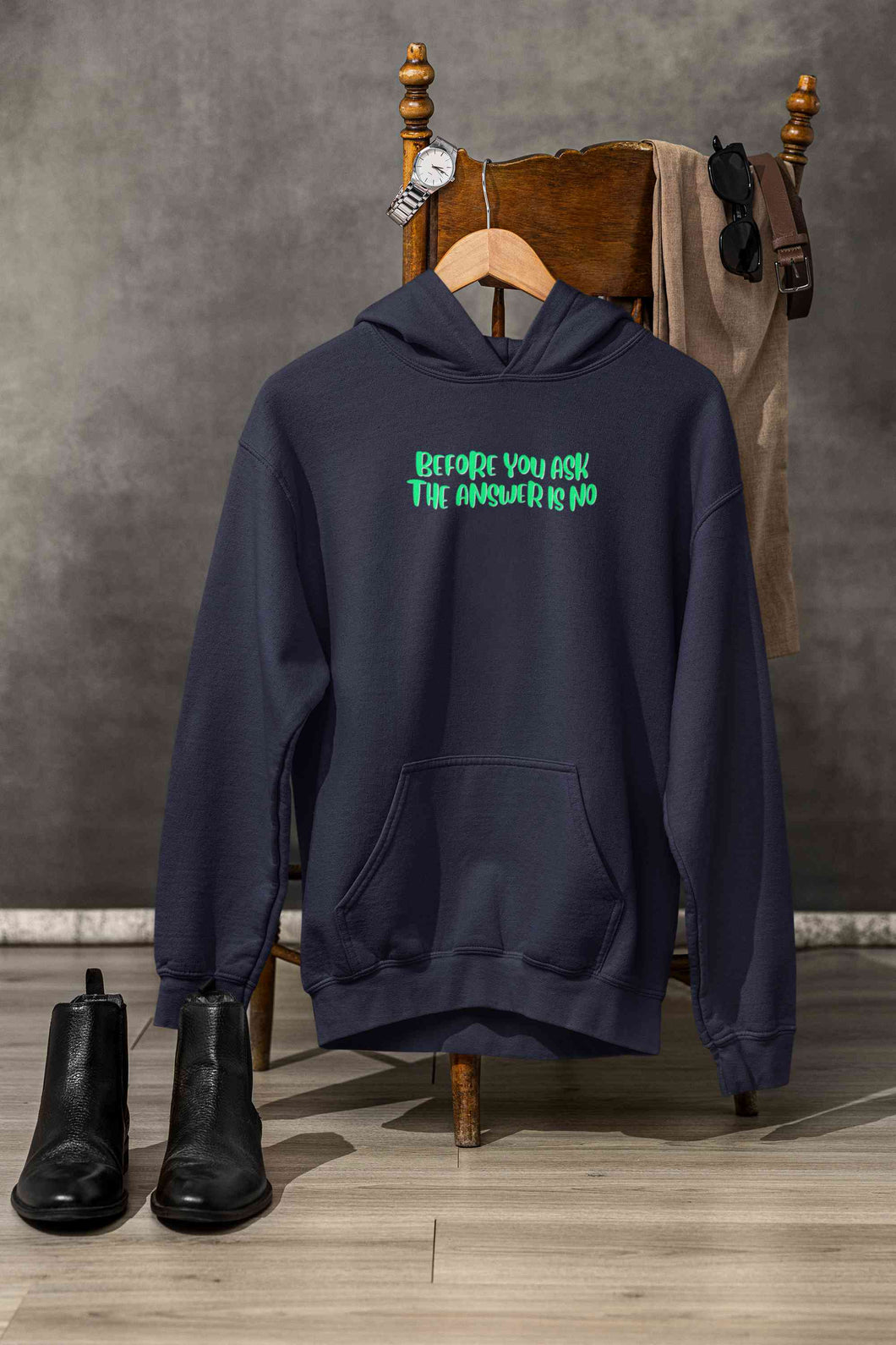 The Answer Is No Hoodies for Women-KidsFashionVilla