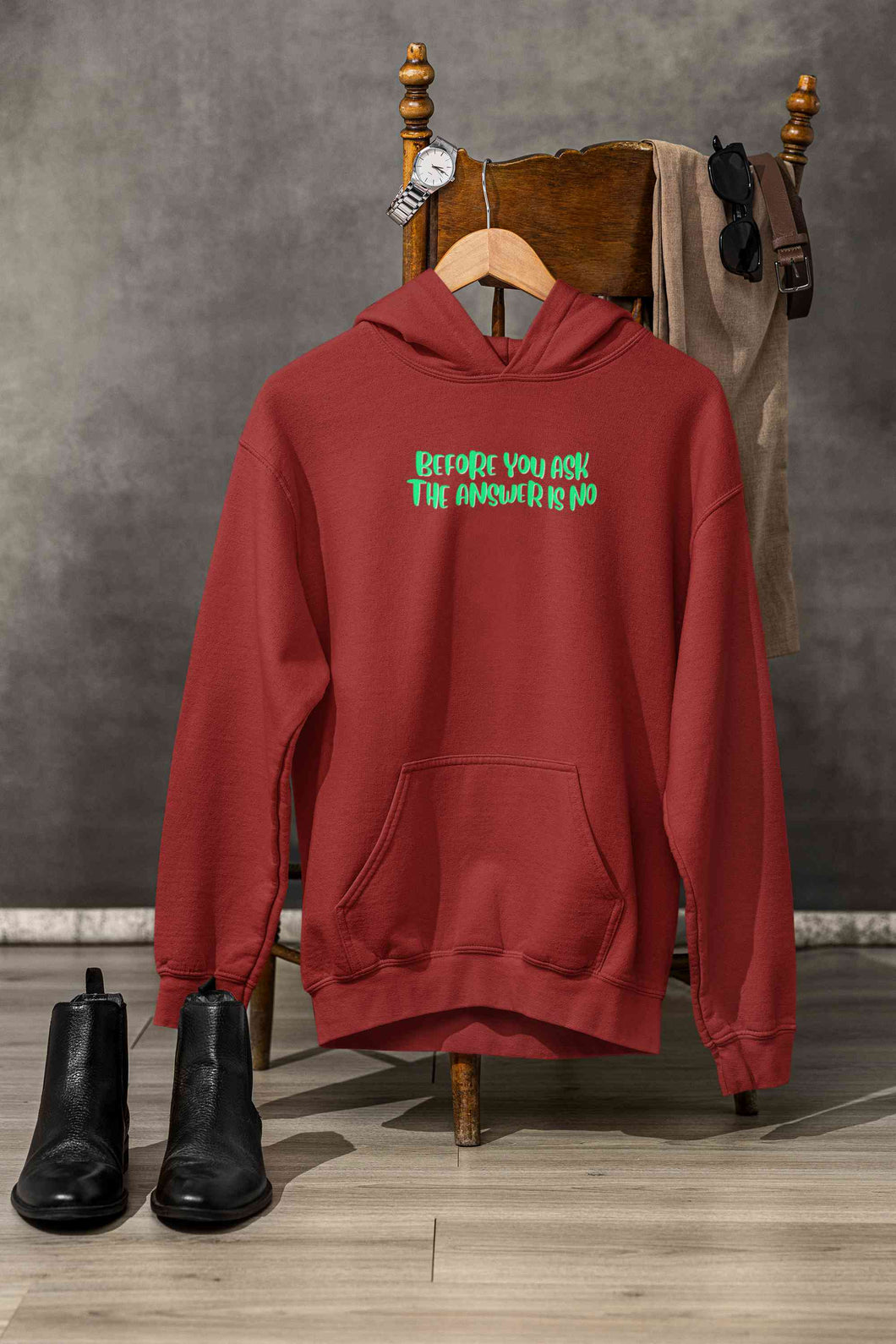 The Answer Is No Hoodies for Women-KidsFashionVilla
