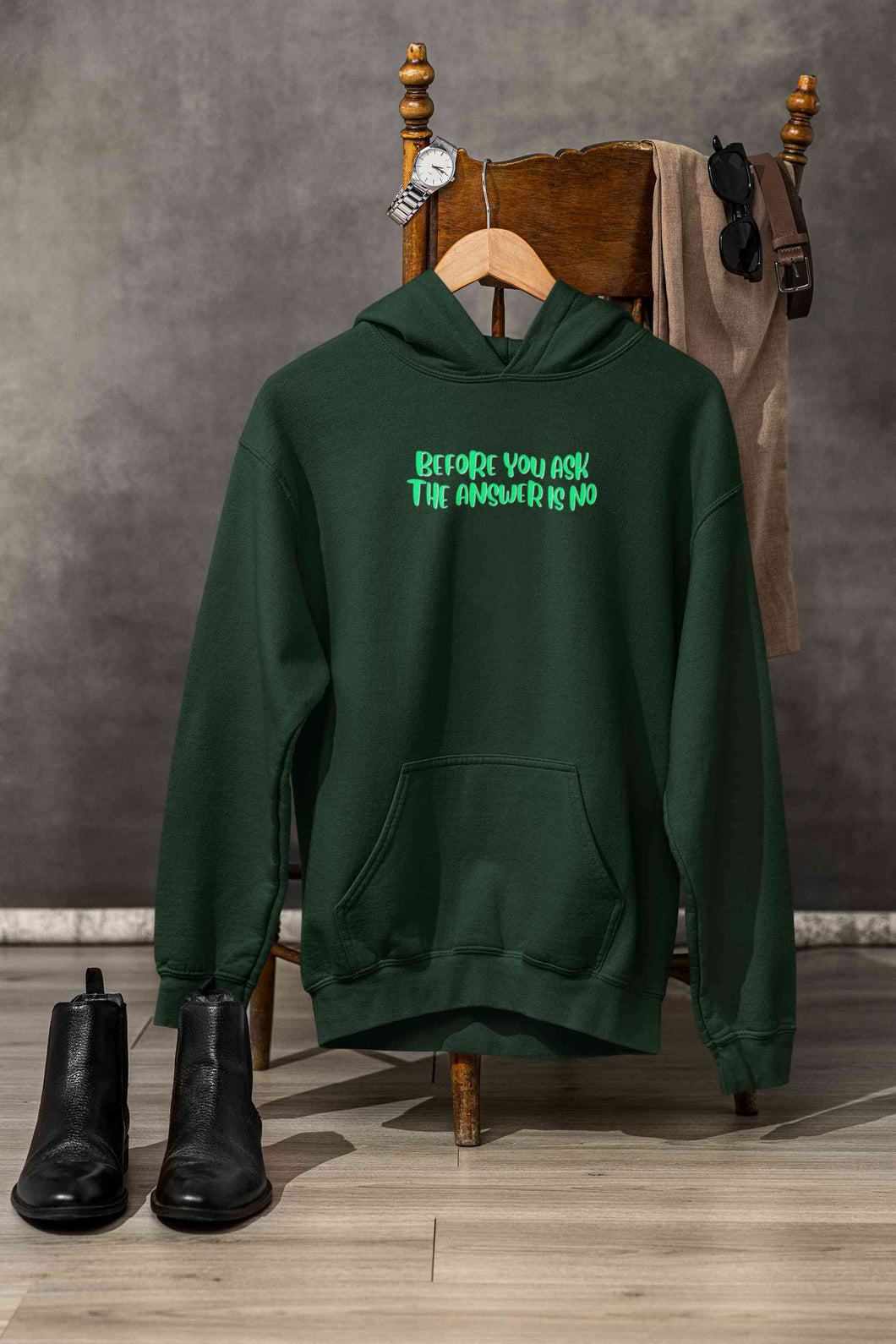 The Answer Is No Hoodies for Women-KidsFashionVilla