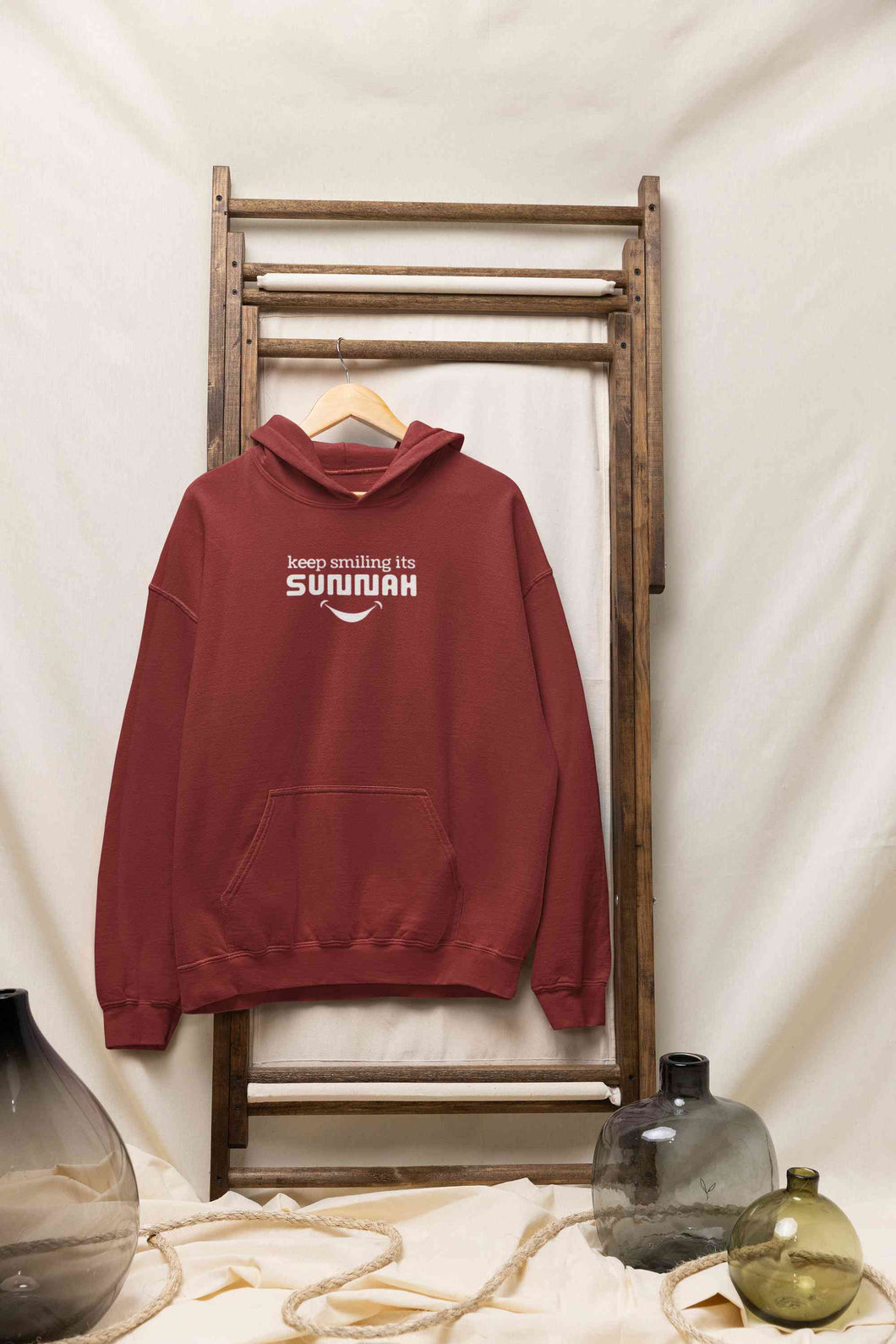 Keep Smiling Its Sunnah Hoodies for Women-KidsFashionVilla