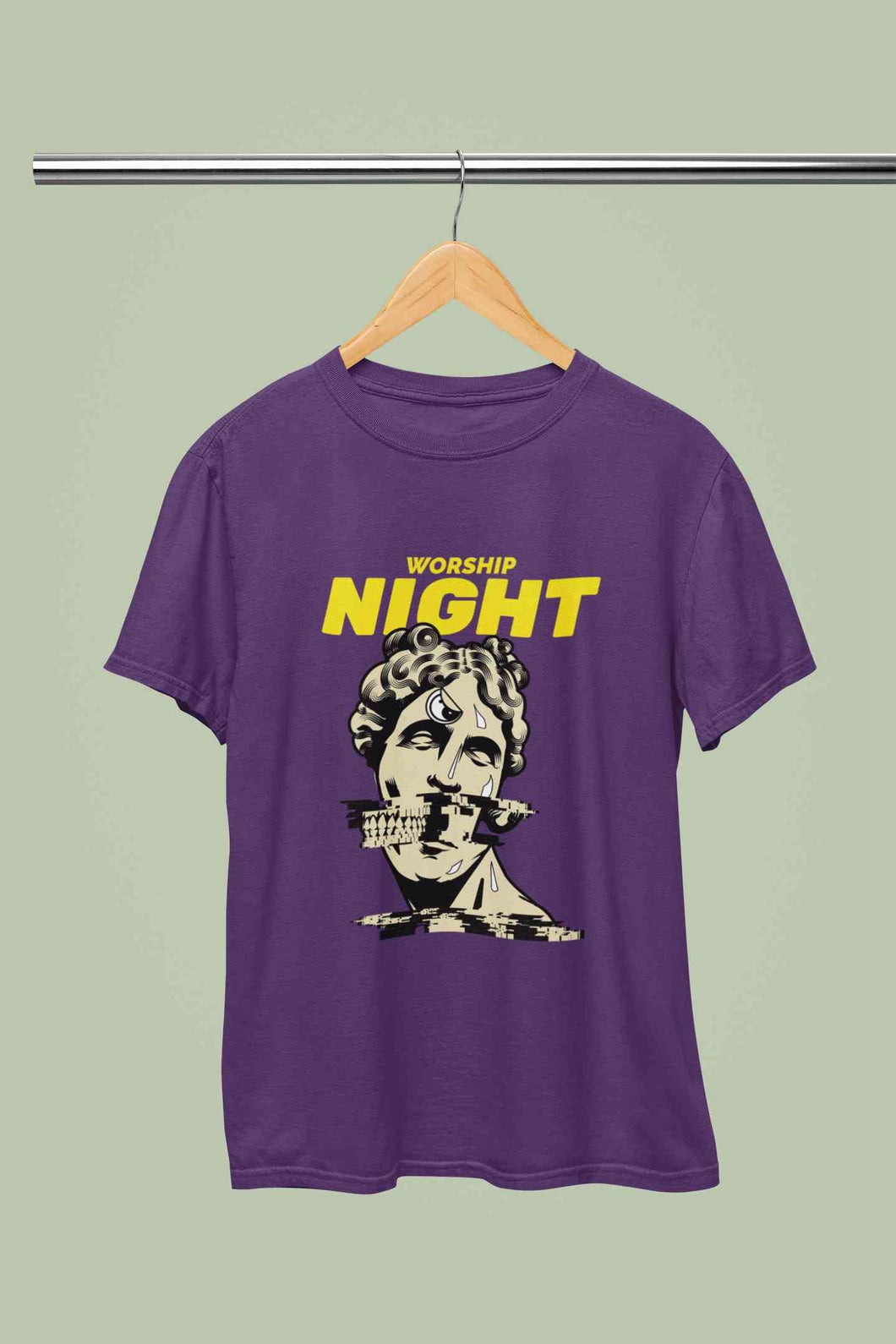 Worship Nights Mens Half Sleeves T-shirt- KidsFashionVilla