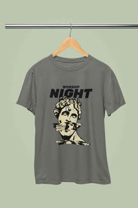 Worship Nights Mens Half Sleeves T-shirt- KidsFashionVilla
